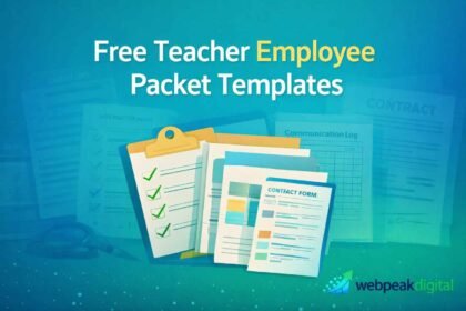 free teacher employee packet templates