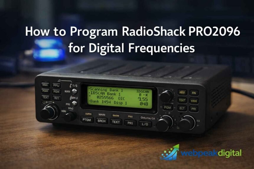 how to program radioshack pro2096 for digital frequencies