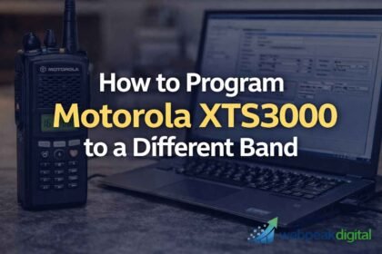 how to program motorola xts3000 to a different band