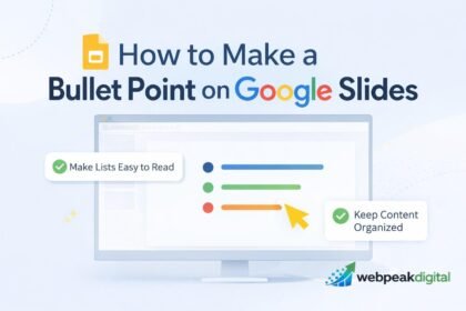 how to make a bullet point on google slides